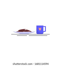 icône nourriture.
pain et une tasse de lait