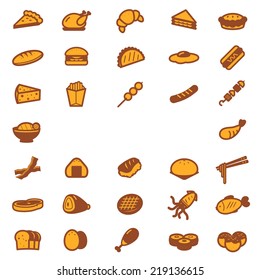 Food icon collection set. vector and illustration