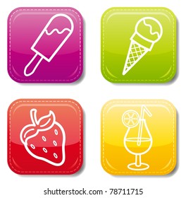 Food icon color set