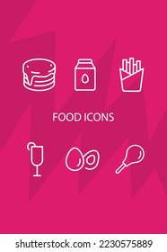 resumen de ilustración vectorial de diseño de icono alimentario