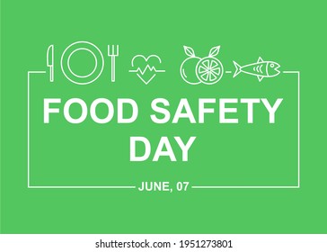 Food icon and elements banner. Easy to edit with vector file. Can use for your creative content. Especially about food safety day campaign in this june.