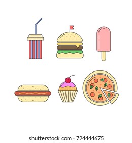 food icon flat design