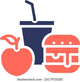 Food Icon Glyph Color Vector Illustration