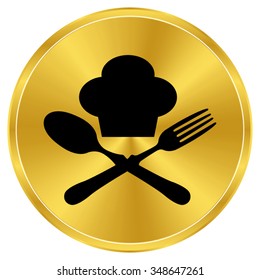 food icon - gold vector icon