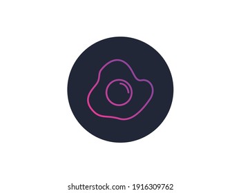 Food Icon Gradient Fried Egg