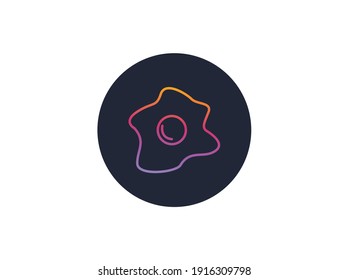 Lebensmittelsymbol Gradient Fried Egg