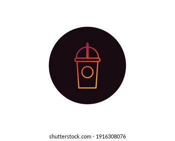 Food Icon Gradient Ice Cup