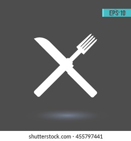 Food icon. Graphic symbol web design, logo. Gray glyph on a white background. Isolated sign.