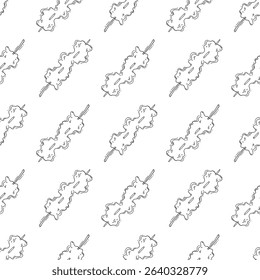 Food icon, hand drawn fast food icon, doodle food and beverage icon set