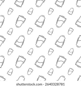 Food icon, hand drawn fast food icon, doodle food and beverage icon set