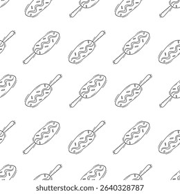 Food icon, hand drawn fast food icon, doodle food and beverage icon set