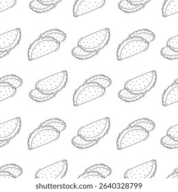 Food icon, hand drawn fast food icon, doodle food and beverage icon set