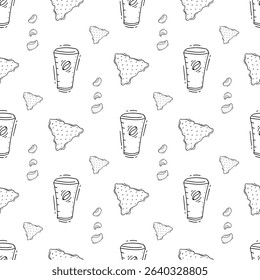 Food icon, hand drawn fast food icon, doodle food and beverage icon set
