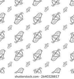 Food icon, hand drawn fast food icon, doodle food and beverage icon set