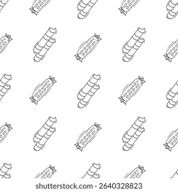 Food icon, hand drawn fast food icon, doodle food and beverage icon set