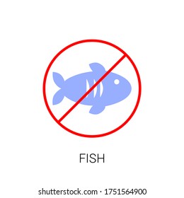 Food icon. Image does not contain fish. Allergen icon.