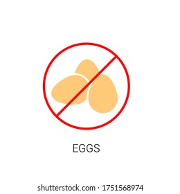 Food icon. Image does not contain eggs. Allergen icon.