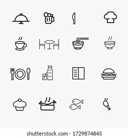 Food icon isolated in gray background
