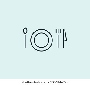 Food icon line isolated on clean background. Food icon concept drawing icon line in modern style. Vector illustration for your web site mobile logo app UI design.