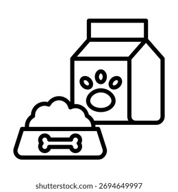 Ilustração de vetor de estilo de linha de ícone de comida