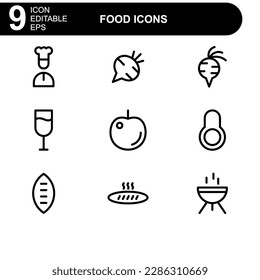 food icon or logo isolated sign symbol vector illustration - high quality black style vector icons
