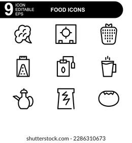 food icon or logo isolated sign symbol vector illustration - high quality black style vector icons