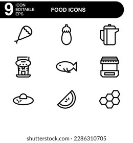 food icon or logo isolated sign symbol vector illustration - high quality black style vector icons