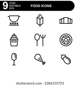 food icon or logo isolated sign symbol vector illustration - high quality black style vector icons
