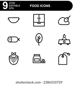 food icon or logo isolated sign symbol vector illustration - high quality black style vector icons