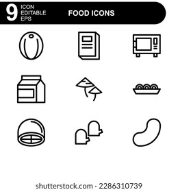 food icon or logo isolated sign symbol vector illustration - high quality black style vector icons