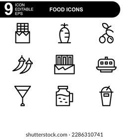 food icon or logo isolated sign symbol vector illustration - high quality black style vector icons