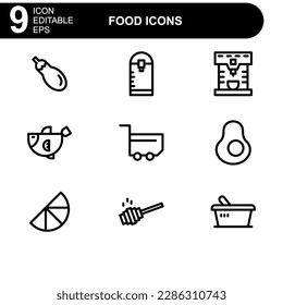 food icon or logo isolated sign symbol vector illustration - high quality black style vector icons