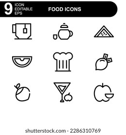 food icon or logo isolated sign symbol vector illustration - high quality black style vector icons