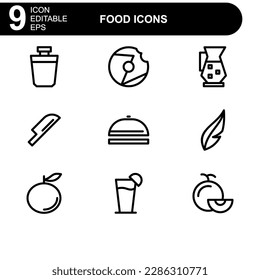food icon or logo isolated sign symbol vector illustration - high quality black style vector icons