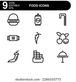 food icon or logo isolated sign symbol vector illustration - high quality black style vector icons