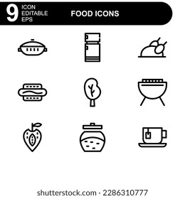 food icon or logo isolated sign symbol vector illustration - high quality black style vector icons