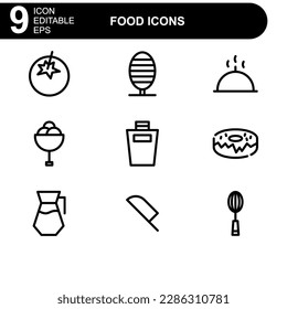 food icon or logo isolated sign symbol vector illustration - high quality black style vector icons