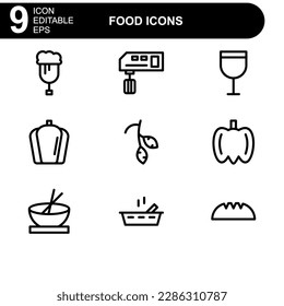food icon or logo isolated sign symbol vector illustration - high quality black style vector icons