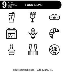 food icon or logo isolated sign symbol vector illustration - high quality black style vector icons