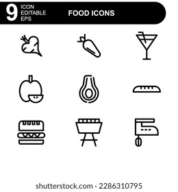 food icon or logo isolated sign symbol vector illustration - high quality black style vector icons