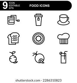 food icon or logo isolated sign symbol vector illustration - high quality black style vector icons