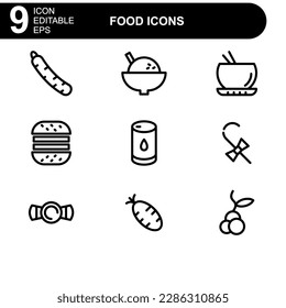 food icon or logo isolated sign symbol vector illustration - high quality black style vector icons