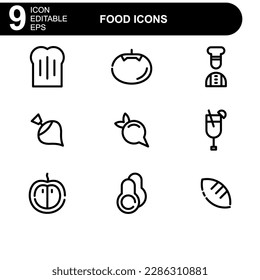 food icon or logo isolated sign symbol vector illustration - high quality black style vector icons