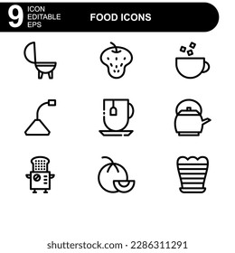 food icon or logo isolated sign symbol vector illustration - high quality black style vector icons