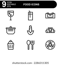 food icon or logo isolated sign symbol vector illustration - high quality black style vector icons