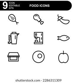 food icon or logo isolated sign symbol vector illustration - high quality black style vector icons