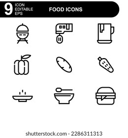 food icon or logo isolated sign symbol vector illustration - high quality black style vector icons