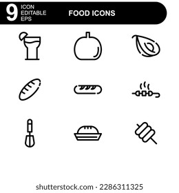 food icon or logo isolated sign symbol vector illustration - high quality black style vector icons