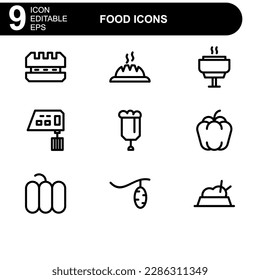 food icon or logo isolated sign symbol vector illustration - high quality black style vector icons