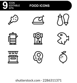 food icon or logo isolated sign symbol vector illustration - high quality black style vector icons
